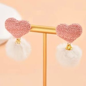 Velvet Heart Drop Dangle Earrings